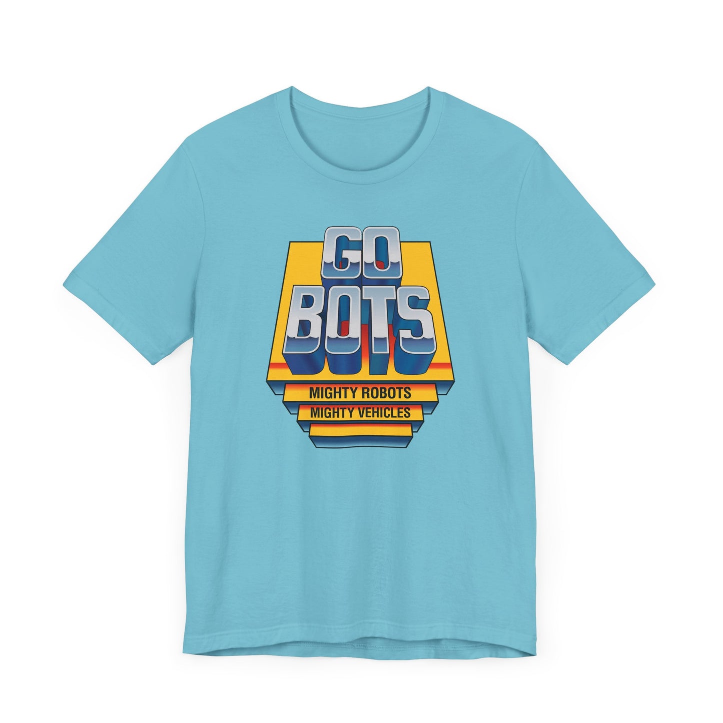 Go Bots Short Sleeve T-Shirt - 80s Retro Robot Nostalgia