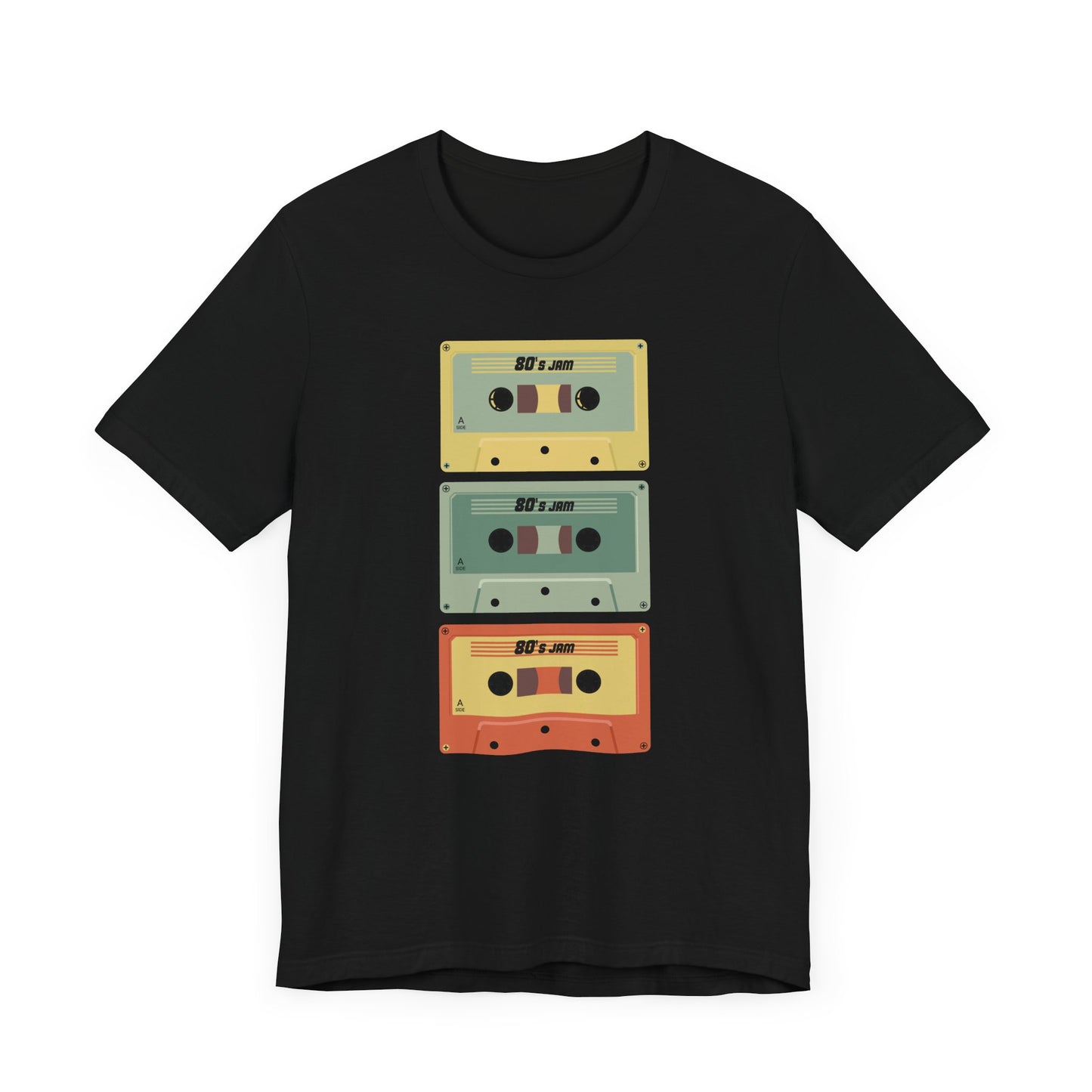 80s Jam Tape Cassettes Short Sleeve Tee Shirt - A Nostalgic Tribute to Mixtape Magic