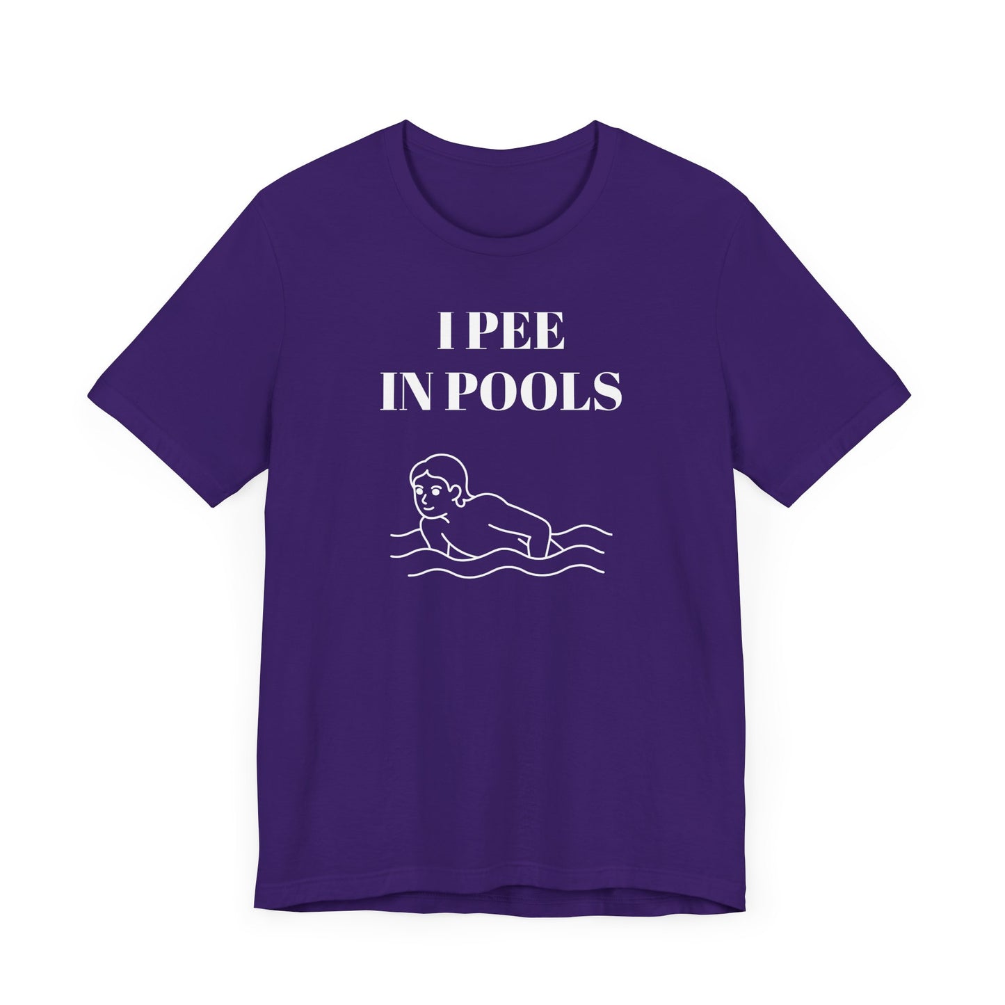 I Pee in Pools Funny Short Sleeve Tee Shirt - A Hilarious Summer Statement