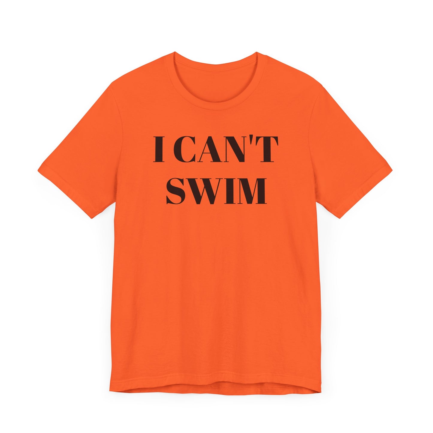 I Can’t Swim Short Sleeve Tee Shirt - A Hilarious and Practical Statement