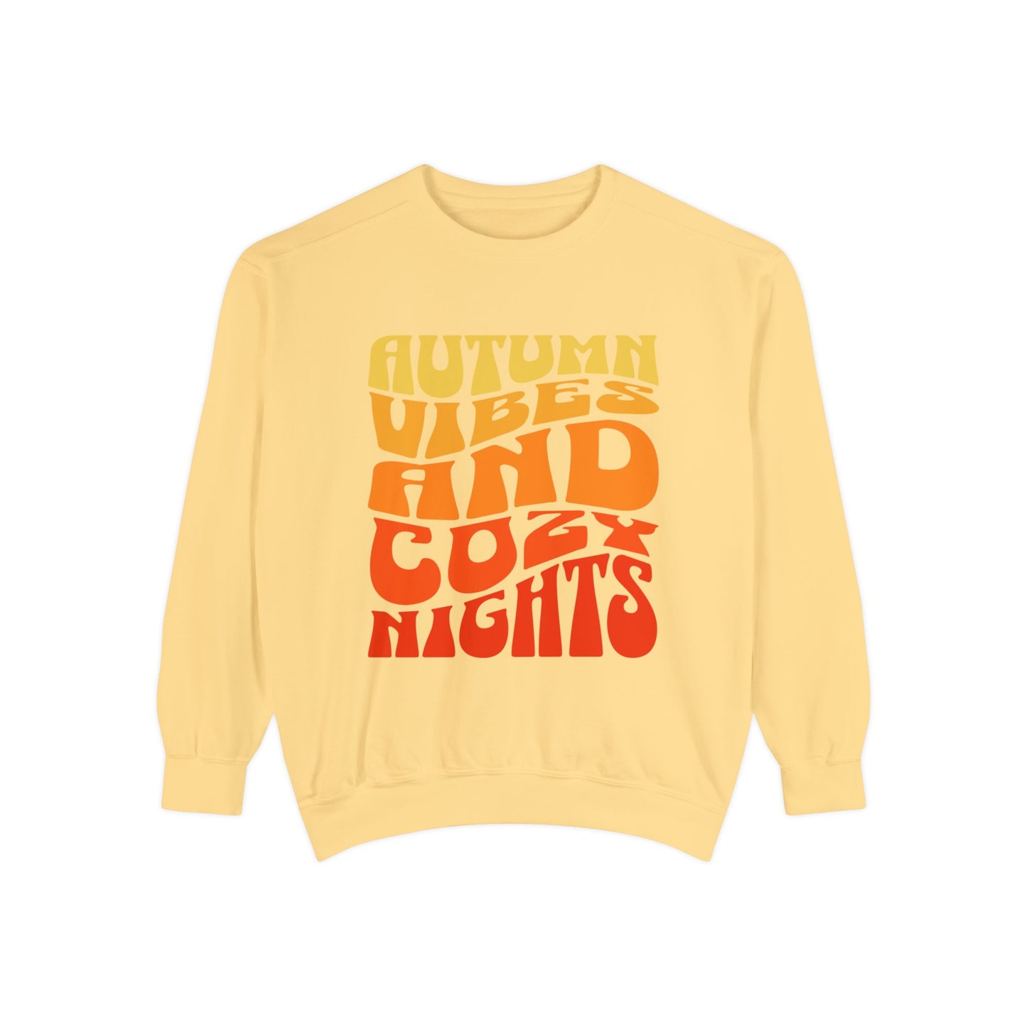 Autumn Vibes and Cozy Nights Comfort Colors Sweatshirt