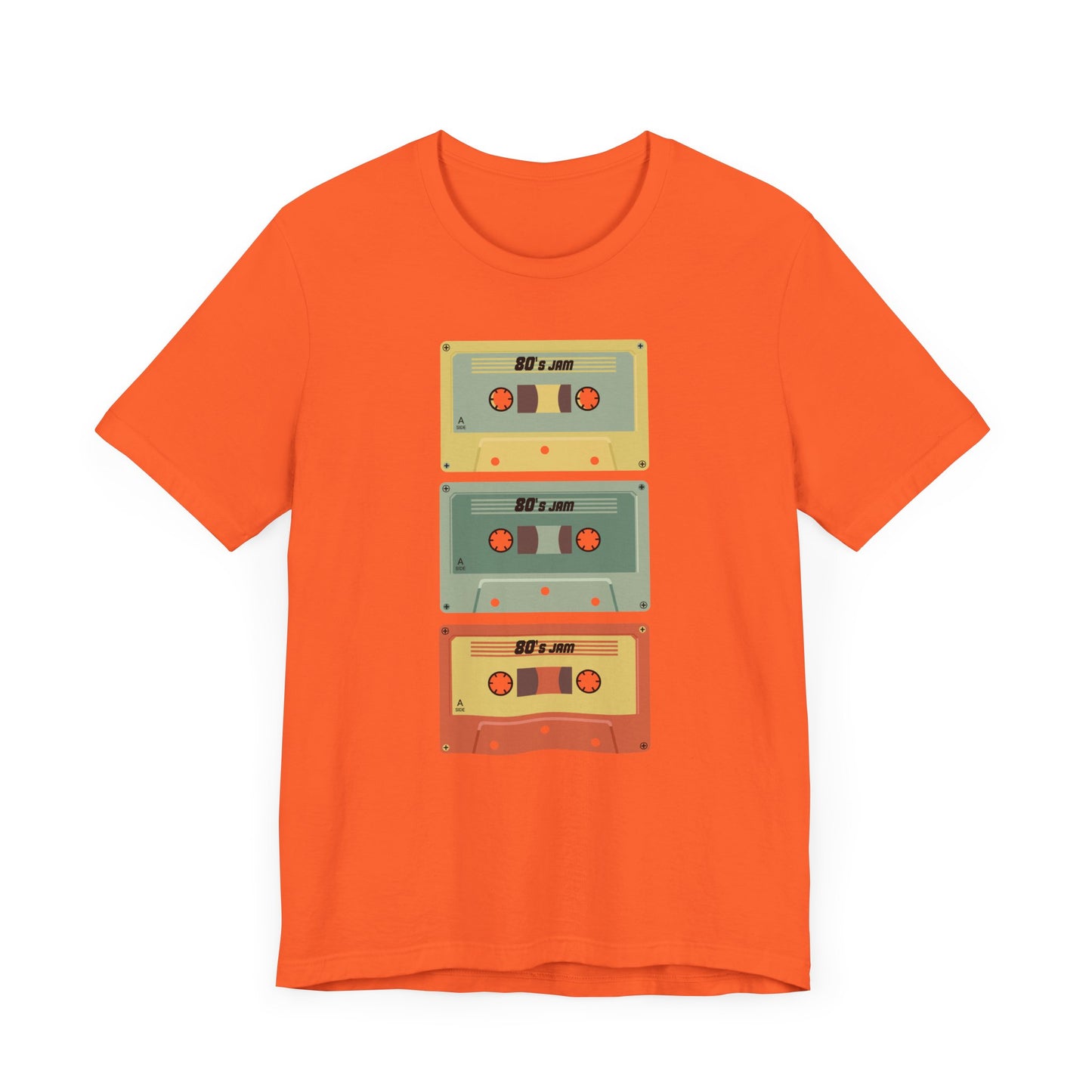 80s Jam Tape Cassettes Short Sleeve Tee Shirt - A Nostalgic Tribute to Mixtape Magic