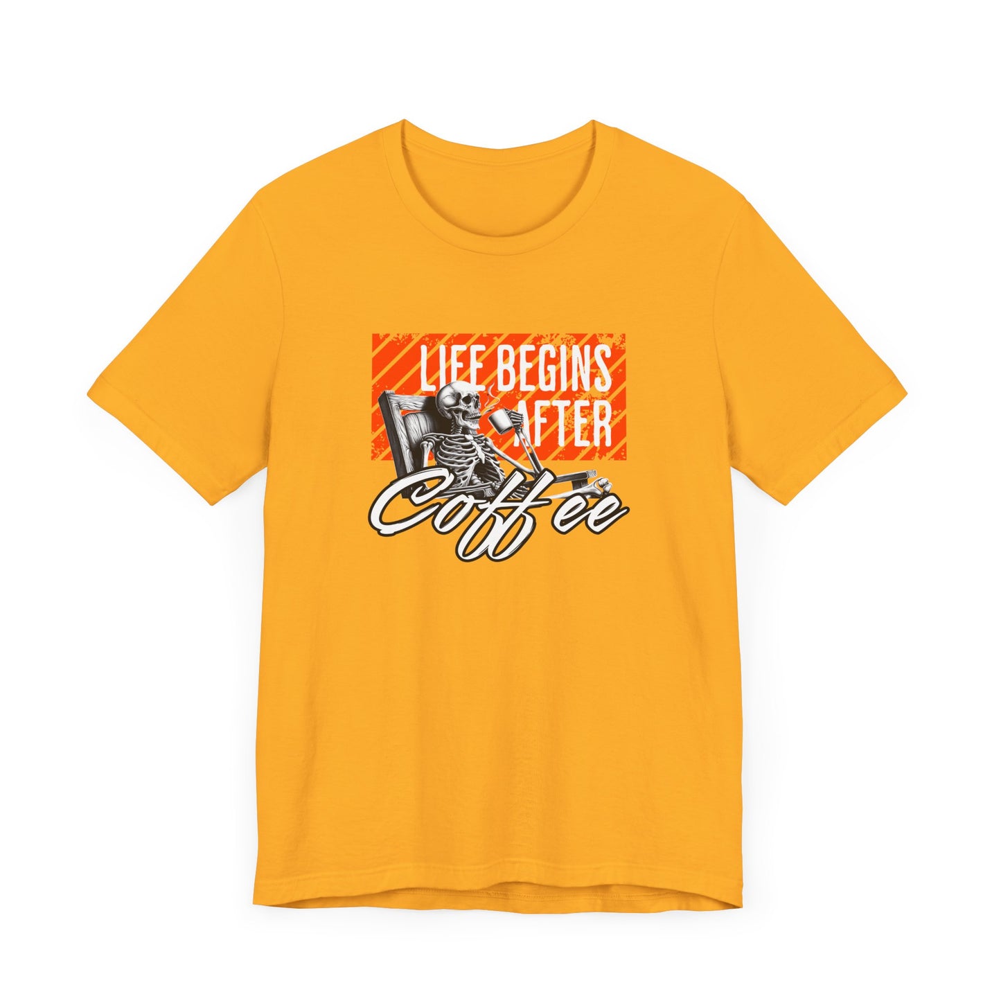 Life Begins After Coffee Halloween Tee – Funny Coffee Lover’s Shirt