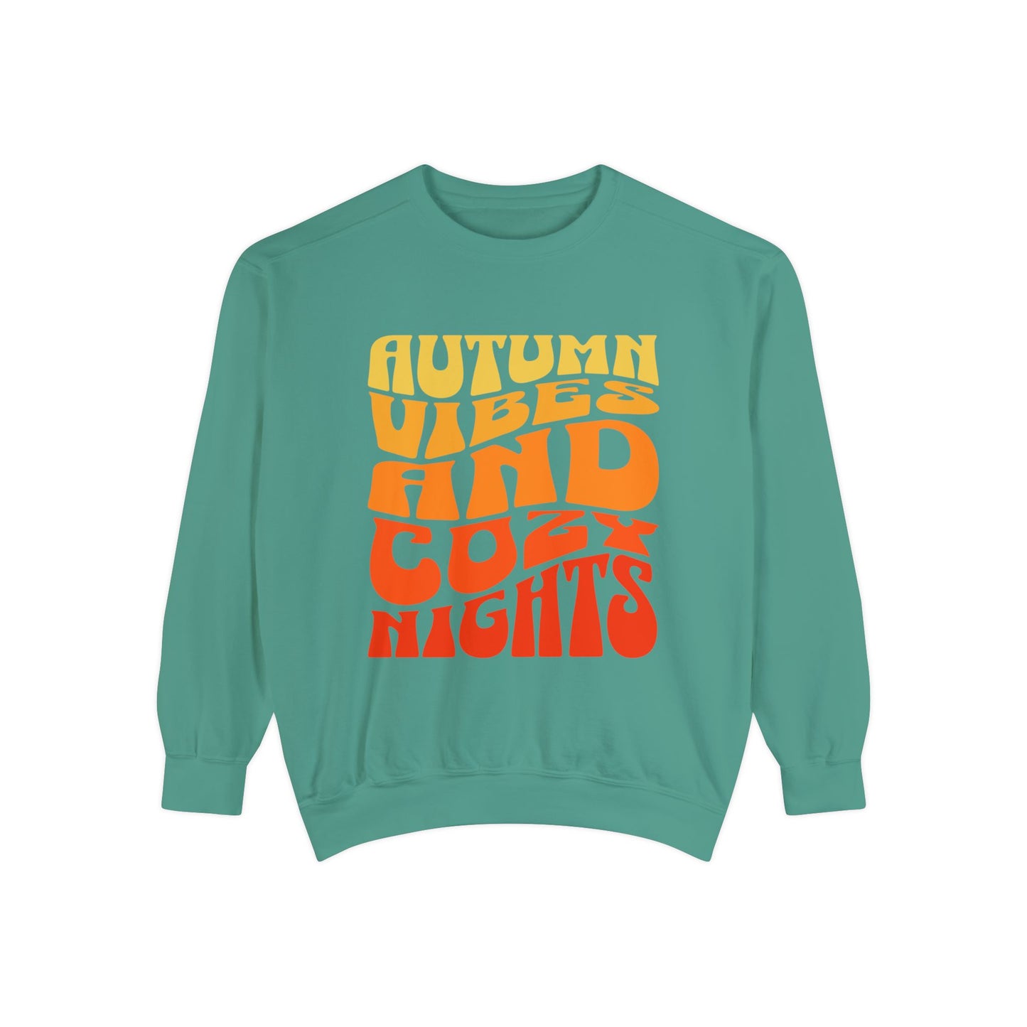 Autumn Vibes and Cozy Nights Comfort Colors Sweatshirt