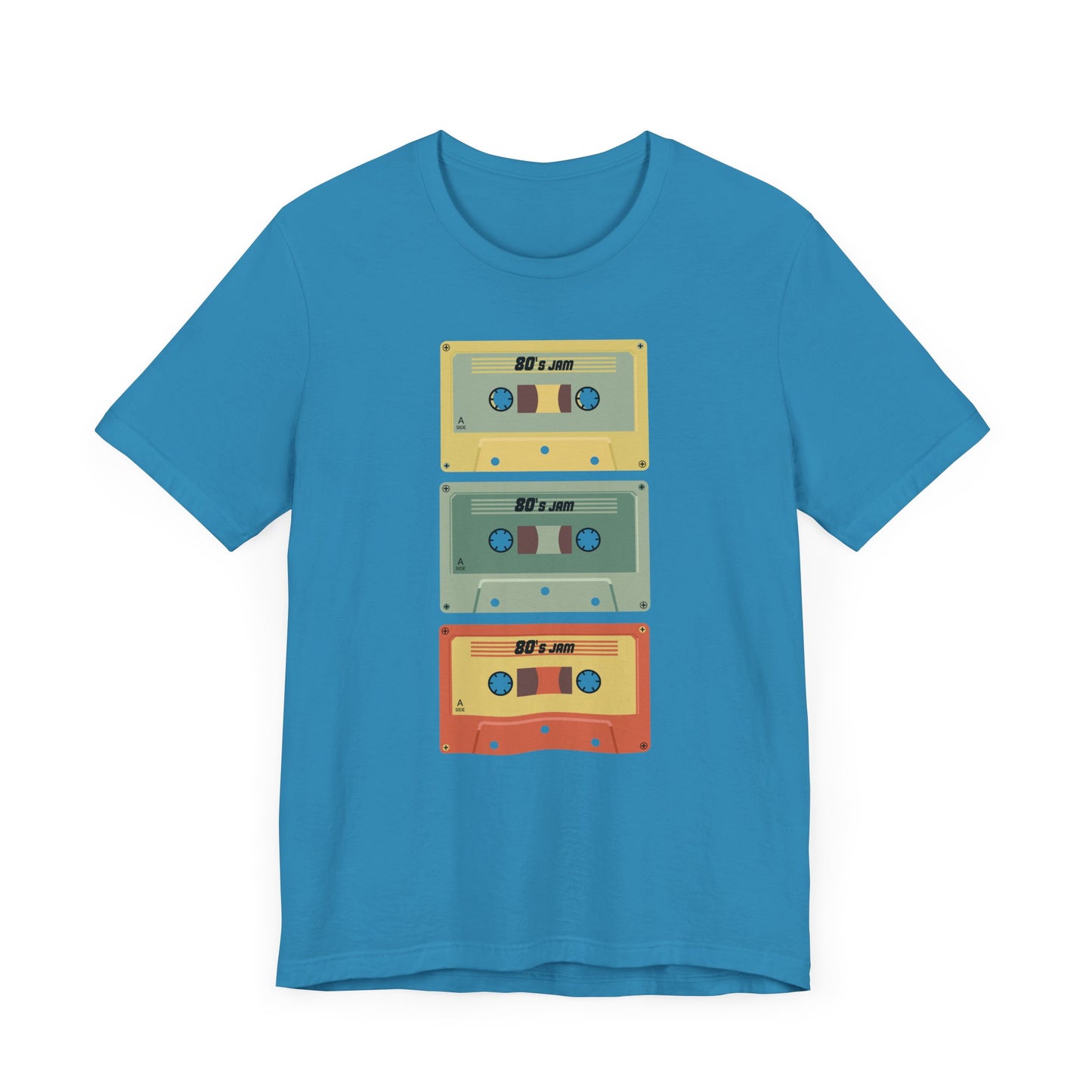 80s Jam Tape Cassettes Short Sleeve Tee Shirt - A Nostalgic Tribute to Mixtape Magic