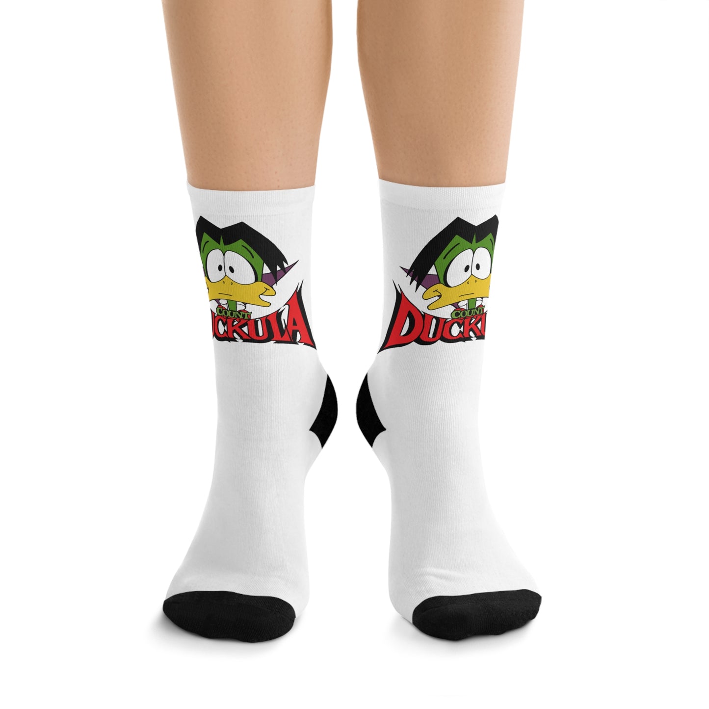 Count Duckula Recycled Poly Socks - A Nostalgic Step into 80s Cartoons