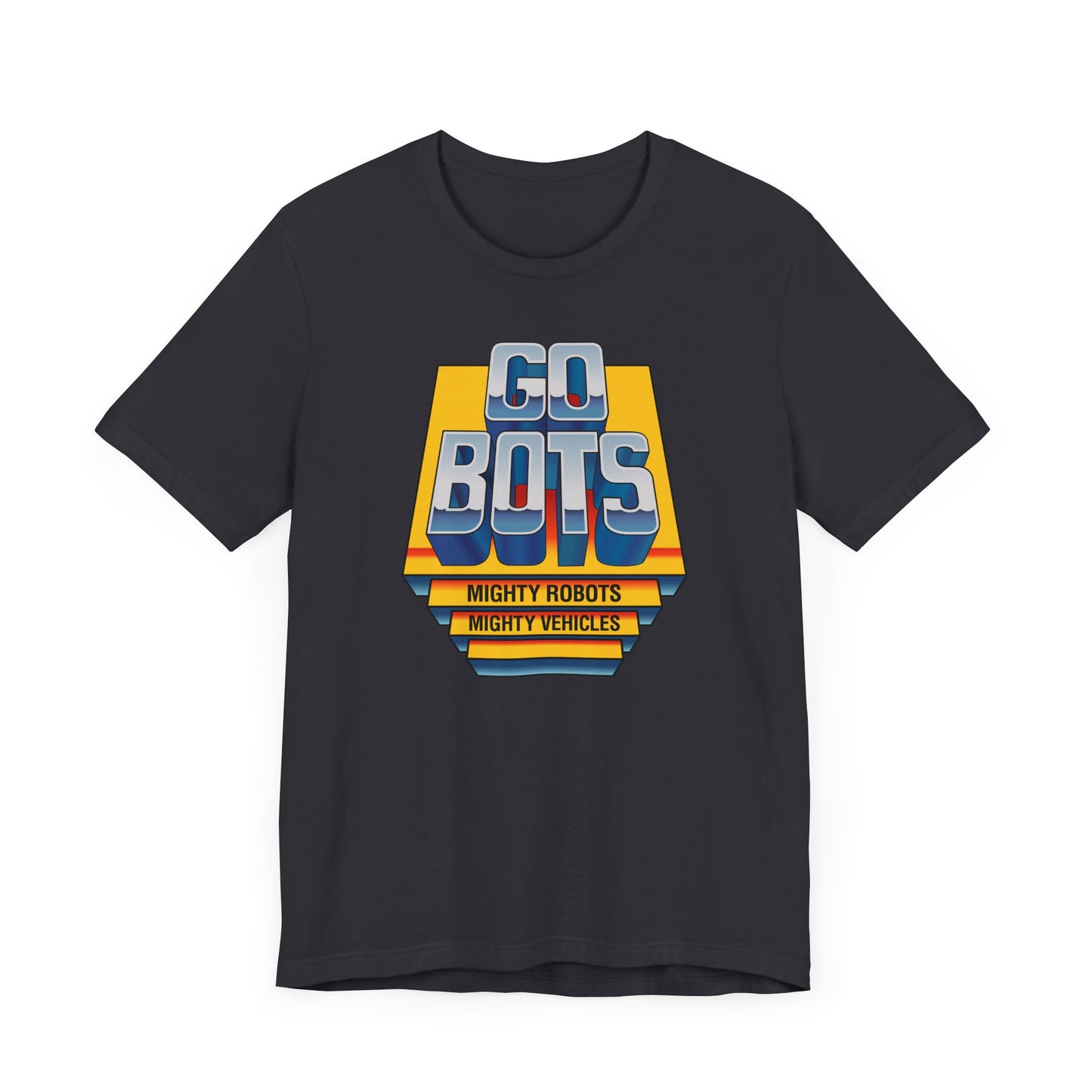 Go Bots Short Sleeve T-Shirt - 80s Retro Robot Nostalgia