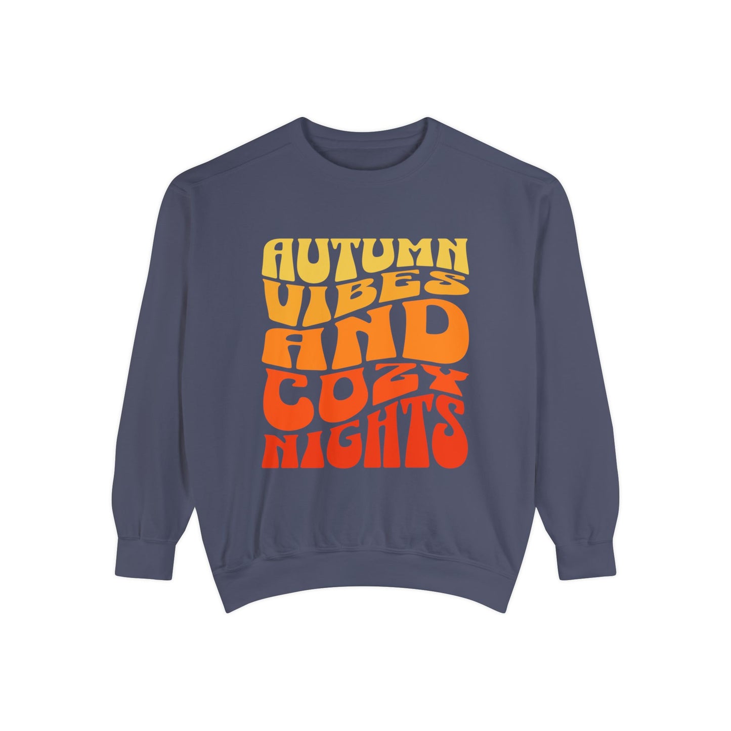 Autumn Vibes and Cozy Nights Comfort Colors Sweatshirt