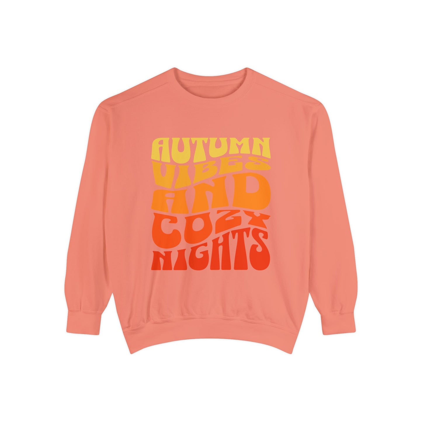 Autumn Vibes and Cozy Nights Comfort Colors Sweatshirt