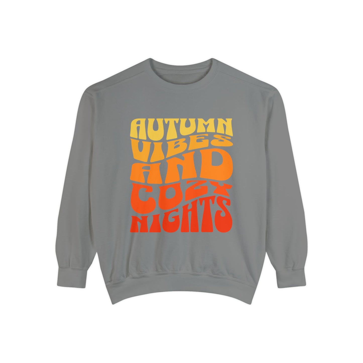 Autumn Vibes and Cozy Nights Comfort Colors Sweatshirt