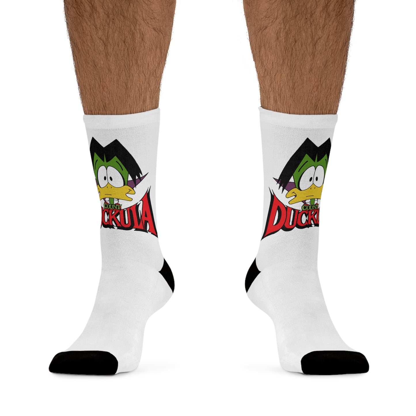 Count Duckula Recycled Poly Socks - A Nostalgic Step into 80s Cartoons