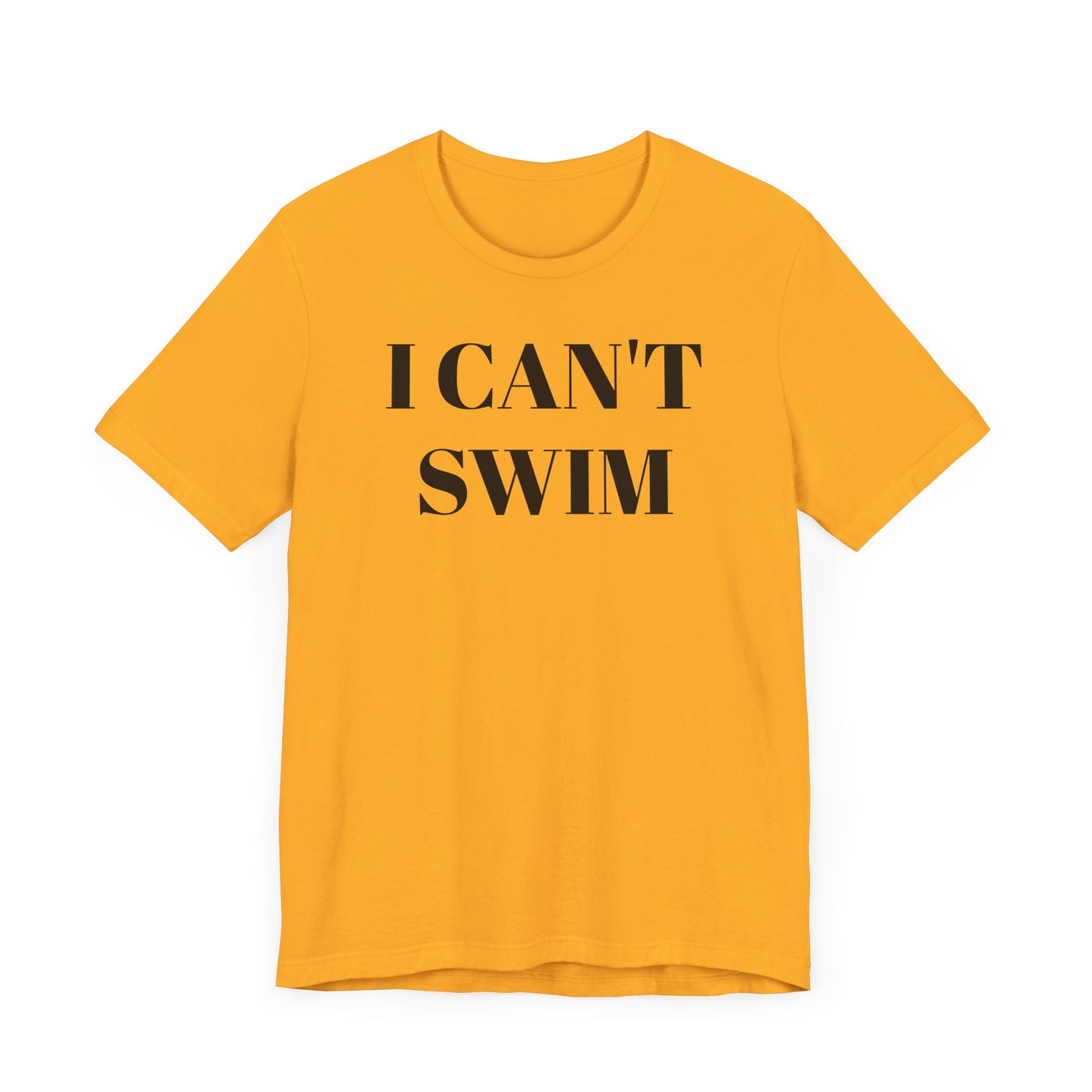 I Can’t Swim Short Sleeve Tee Shirt - A Hilarious and Practical Statement