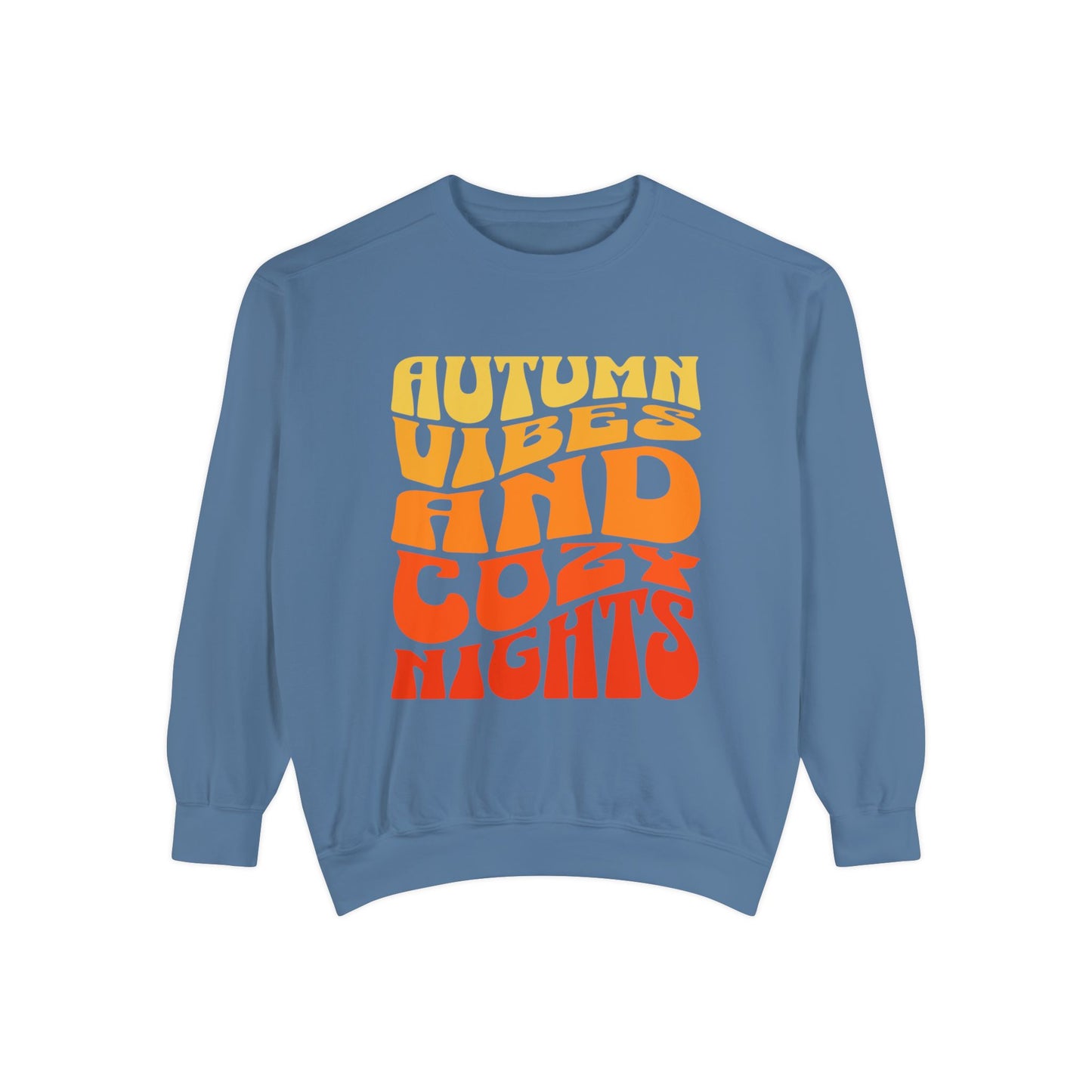 Autumn Vibes and Cozy Nights Comfort Colors Sweatshirt