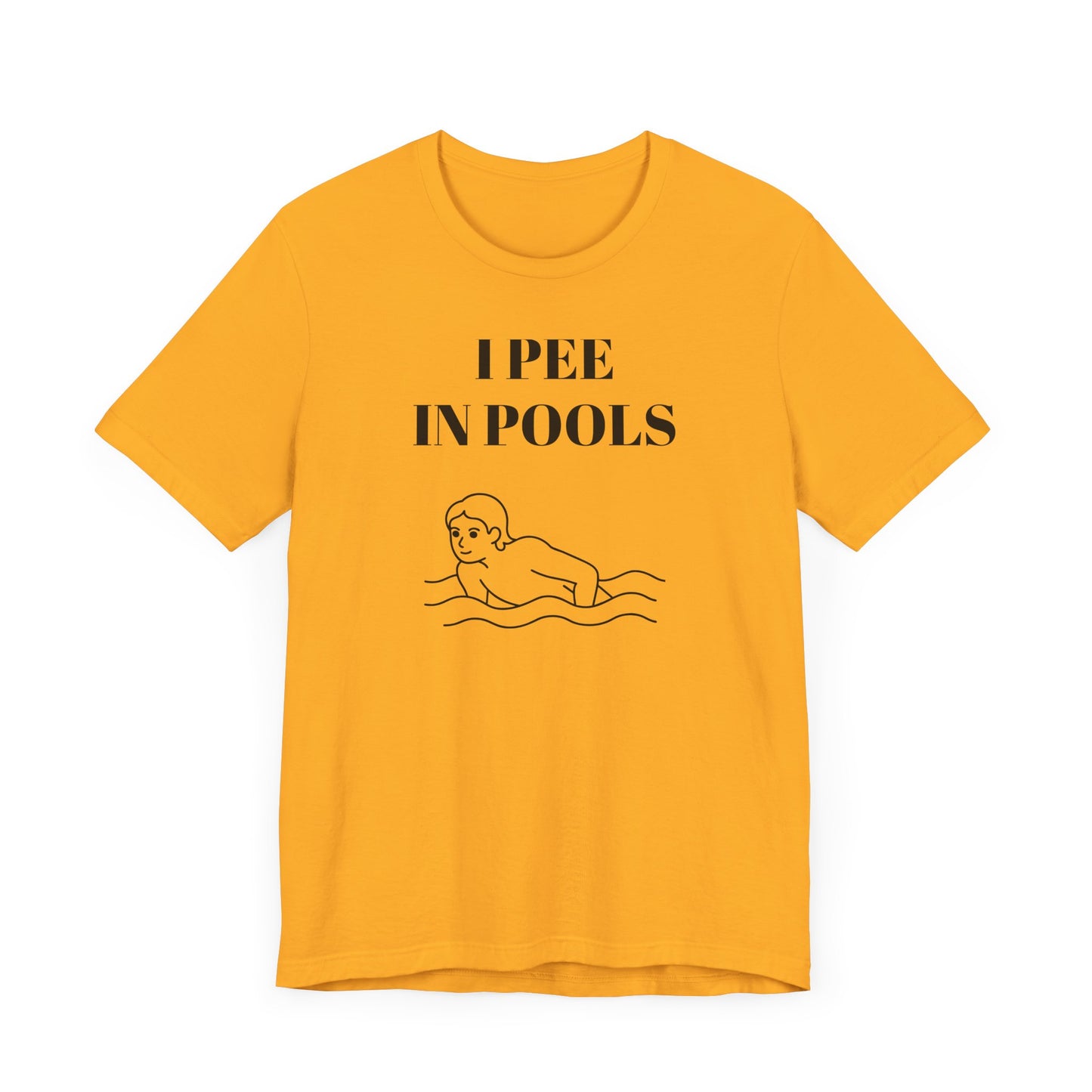 I Pee in Pools Funny Short Sleeve Tee Shirt - A Hilarious Summer Statement