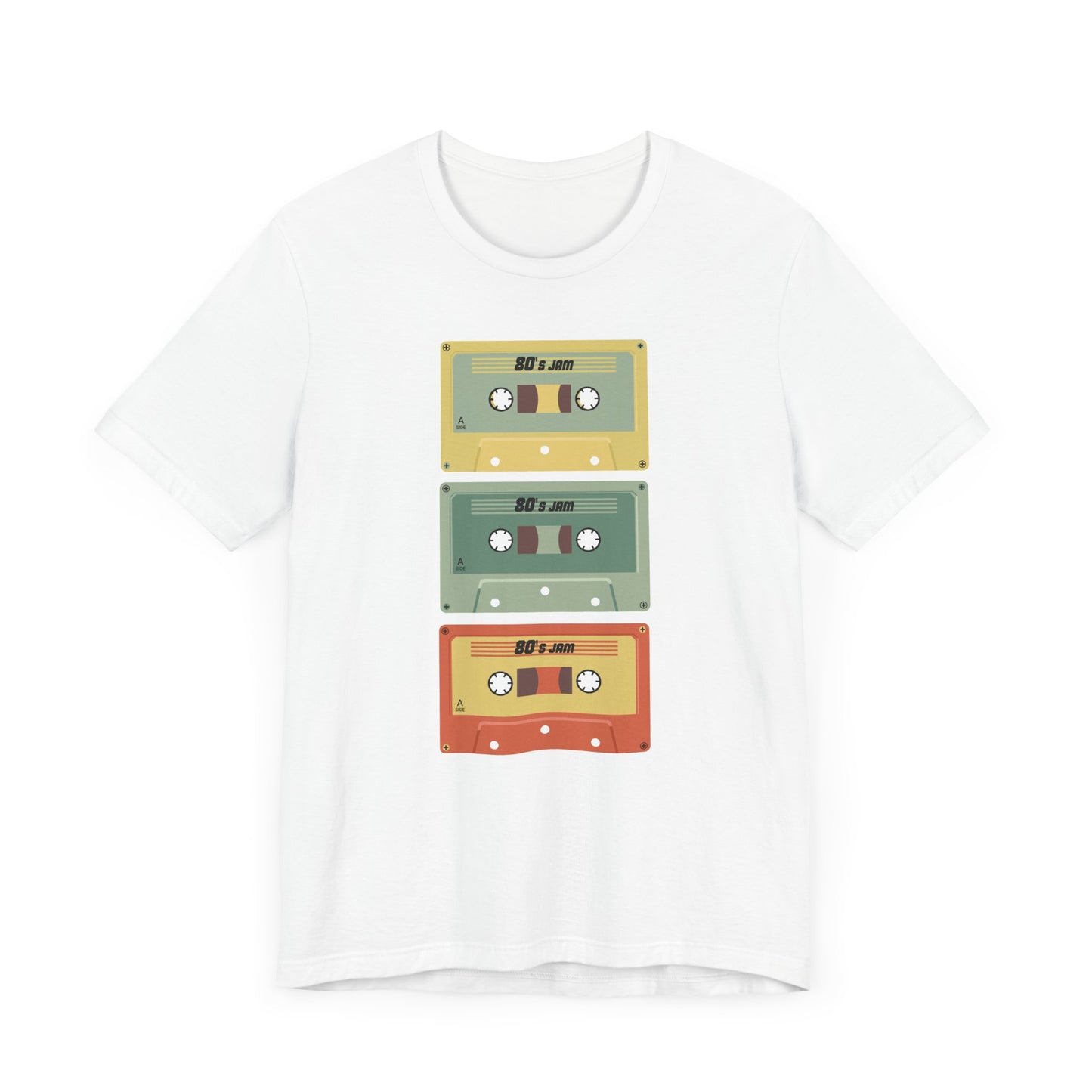 80s Jam Tape Cassettes Short Sleeve Tee Shirt - A Nostalgic Tribute to Mixtape Magic